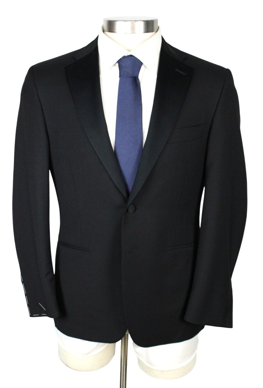 Canali Tuxedo Jacket 36 S (46 EU)  Black Wool Mohair Two Button Notch Coat